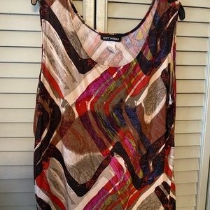 XXL multicolored sleeveless tunic